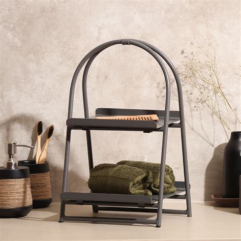 ESQ Living Norman 2-Tier Metal Caddy - Grey