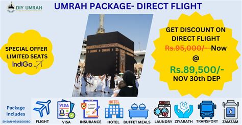 Book Your Umrah Package with Direct Indigo Flight – Discounted Offer ...