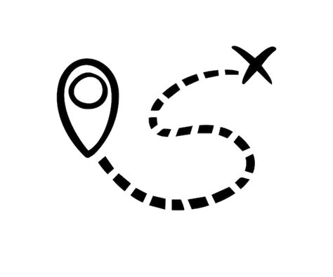 Carte dessinée à la main icône de mesure de distance carte doodle ...