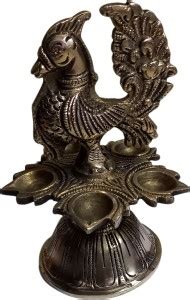 PJNB Brass handcrafted diya for puja Brass Table Diya Price in India ...