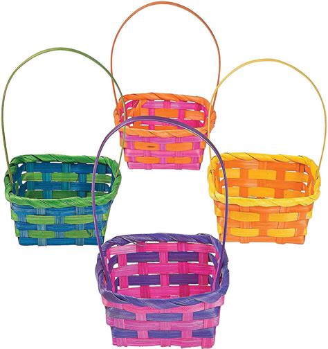 Amazon.com: Fun Express Easter Basket Bulk 12 Pack - Small Square ...