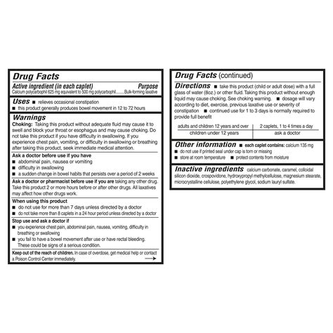 Buy Equate Fiber Therapy Calcium Polycarbophil Caplets, 625 mg, 140 ...