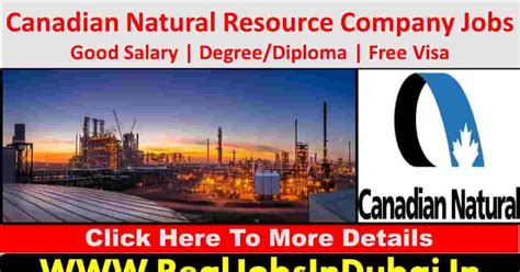 Canadian Natural Resources Company Hiring Staff In Canada