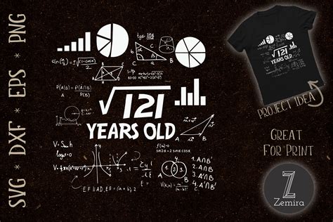 Square Root 121 11th Birthday Love Math By Zemira | TheHungryJPEG