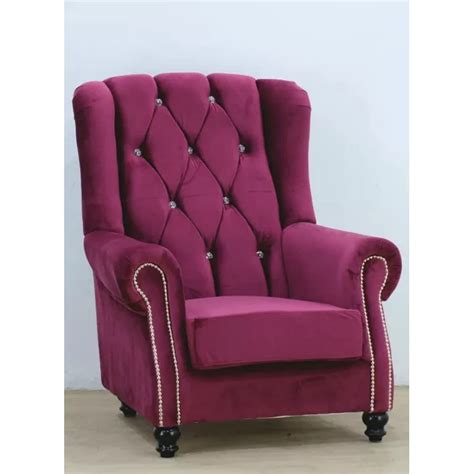 HOMECREST Button Tufted Upholstered Accent Chair Armrest Chair arm ...