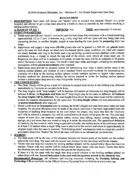 Bungee Drop C-2014 - Rules - 2014 Science Olympiad, Inc. Division C For ...