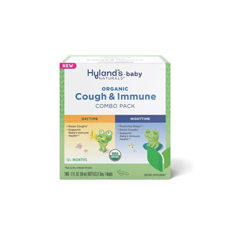Hyland's Organic Baby Cough & Immune Syrup, Natural Cold Medicine, Day ...