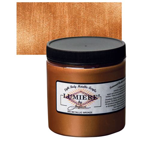 Jacquard Lumiere Acrylic - Metallic Bronze, 8 oz Jar| Utrecht Art Supplies