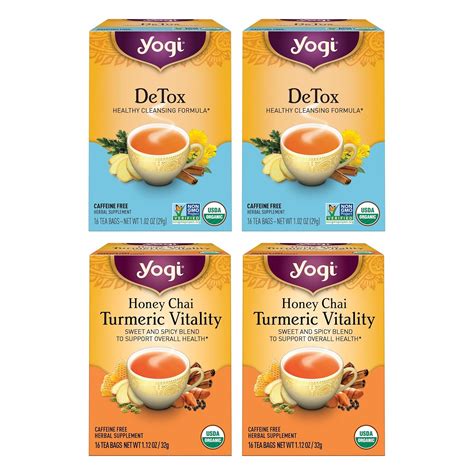 Amazon.com : Yogi Tea DeTox and Wellness Variety Pack 4pk - 16 Bags per ...