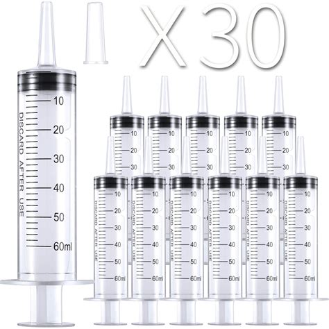 Buy 60ml Syringe with Catheter Tip and Cover, Large Plastic Syringe for ...