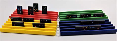 HERO Creations Set of Four Plastic (PLA) Domino Trays – Premium Holder ...