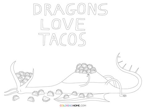 Free Printable Dragons Love Tacos Coloring Pages [2025]