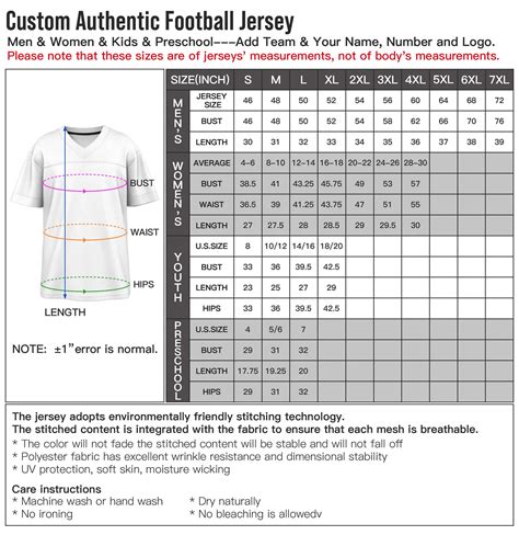 What Size Football Jersey Should I Buy? Football Jersey Sizing Guide ...