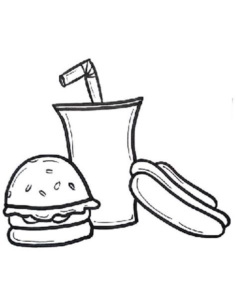 Snack Coloring Pages 的图像结果