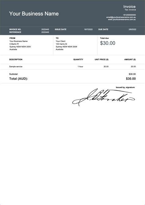 Printable Sole Proprietor Invoice Template - minimum of sole proprietorship in south africa