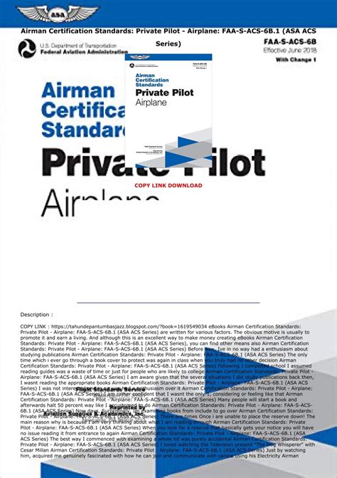 [PDF]DOWNLOAD Airman Certification Standards: Private Pilot - Airplane ...