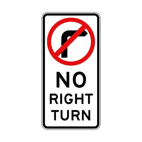 No Right Turn Sign