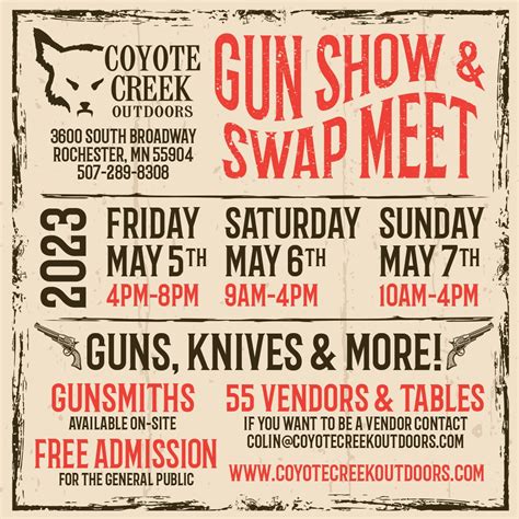 Coyote Creek Gun Show & Swap Meet • Rochester, MN