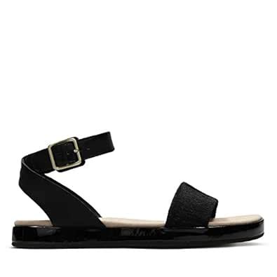 Clarks Women's Botanic Ivy Ankle Strap Sandals, Black Combi, 3 UK ...
