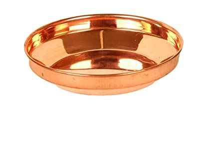 Pure Copper Pooja Plate Thambulam Thattu Copper Pooja Thali Copper ...