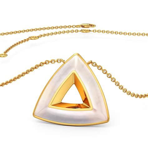 Joyalukkas Women's Milky Pyramid Shaped Cute Gold Pendant : Amazon.in ...