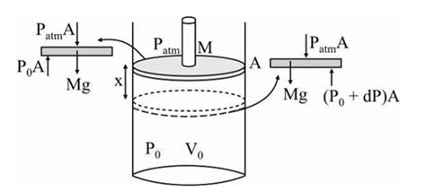 An ideal gas enclosed in a vertical cylindrical container supports a ...