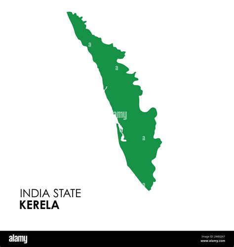 Kerala map of Indian state. Kerala map vector illustration. Kerala ...