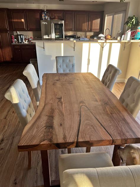 Live edge dining table walnut table live edge walnut solid american ...