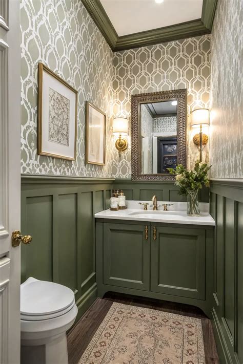 17+ Stylish Powder Room Wainscoting Ideas in 2025 | Powder room decor ...