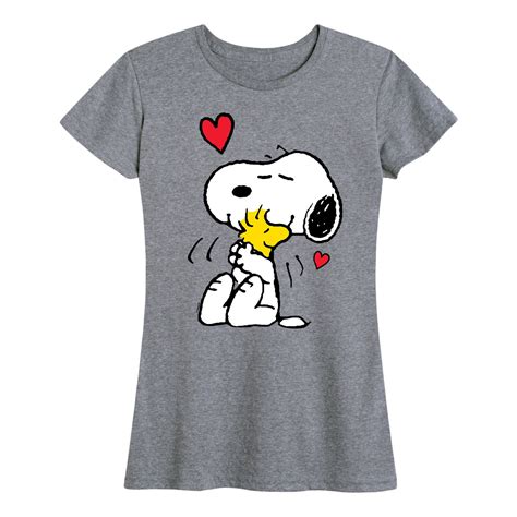 Peanuts - Faces of Snoopy - Women's Short Sleeve Graphic T-Shirt ...