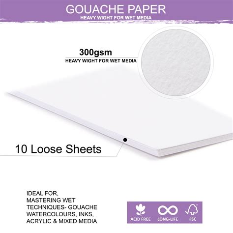 Gouache Paper A4 Size 300 Gsm Pack Of 10 Sheets – Itsy Bitsy