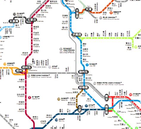 32色全国高铁线路图（高清） – 地理沙龙博客