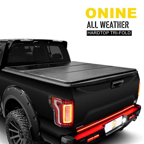 Buy ONINE AWH Hard Tri-Fold Truck Bed Tonneau Cover Custom Fit 2019 ...