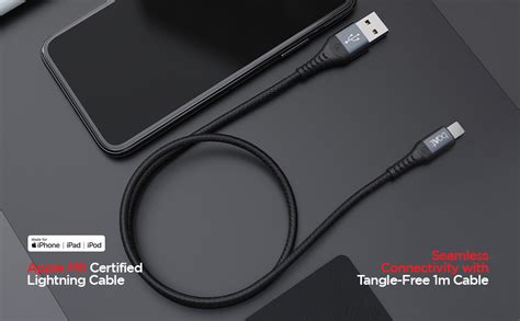 boAt LTG 550V2 Lightning Apple MFi Certified Cable with Spaceship Grade ...