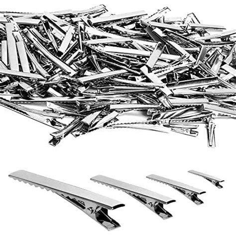 Ghelonadi Silver Metal Alligator Hair Clips, 7.5cm/6.5cm/5.5cm/4.5cm, 4 ...