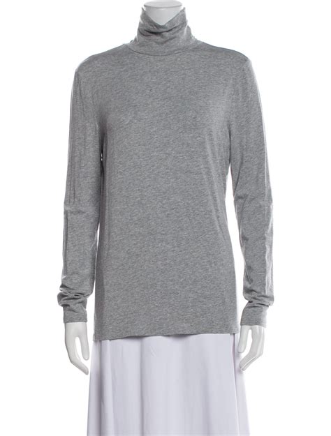 White + Warren Turtleneck Long Sleeve Sweatshirt - Grey Tops, Clothing - WWR46002 | The RealReal