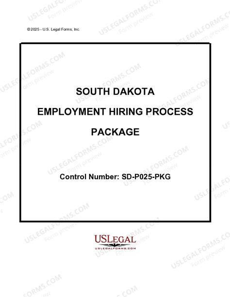 South Dakota Employment Hiring Process Package | US Legal Forms