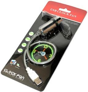 GeekPro Flexible USB LED 90mm Portable Fan with Clock Gadget For Laptop ...