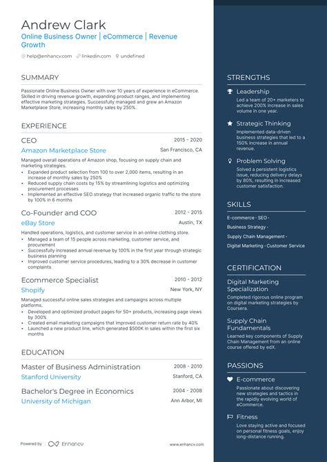 Business Owner Profile Sample 的图像结果