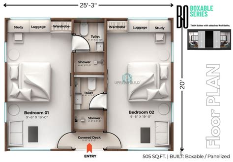 Model -B0 | Size - 505 Sq FT – Uprear Build Pvt Ltd