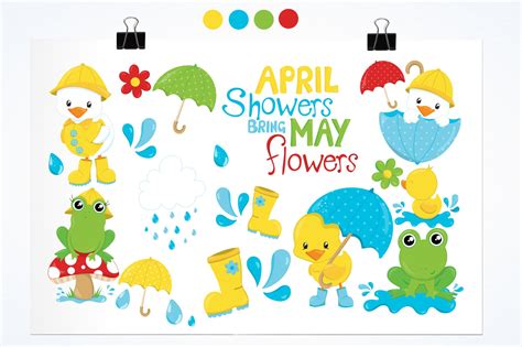 April Showers graphics and illustrations (14425) | Illustrations ...