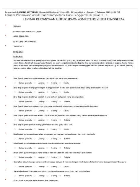 Questionnaire Report Example 的图像结果
