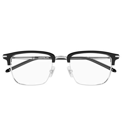 Montblanc Men's Black Clubmaster Optical Frame