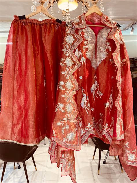 Atharva Heritage Maharani Sharara Pure Handwoven 80 Grams Tissue Silk ...