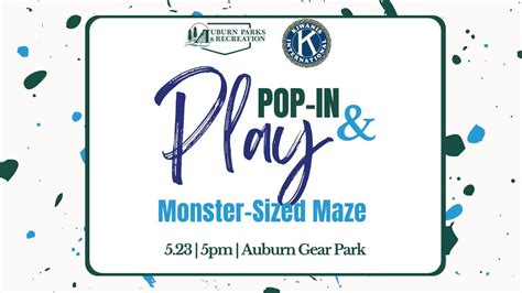Pop-In & Play: Monster-Sized Maze, Rieke Park, Auburn, 23 May 2025 ...