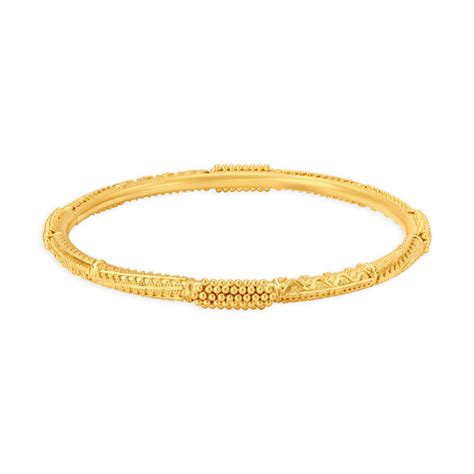 Beaded Textured Gold Bangle