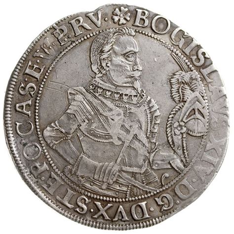 talar 1629, Szczecin, Aw: Popiersie i napis, Rw: Ukoron... - Aukcja ...