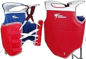 Taekwondo WT Imported Solid Padded Chest Guard/Body Protector for 13 to ...