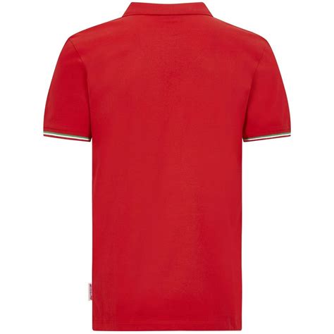 Buy Scuderia Ferrari F1 Men's Italian Flag Polo Shirt- Black/Red Online ...
