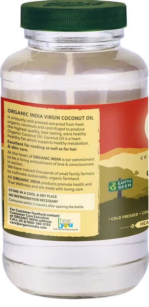 Buy ORGANIC INDIA VIRGIN COCONUT OIL - 500 ML Online & Get Upto 60% OFF ...